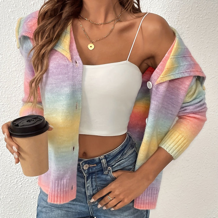 VOGUE™ - Cozy Vibes Rainbow Cardigan