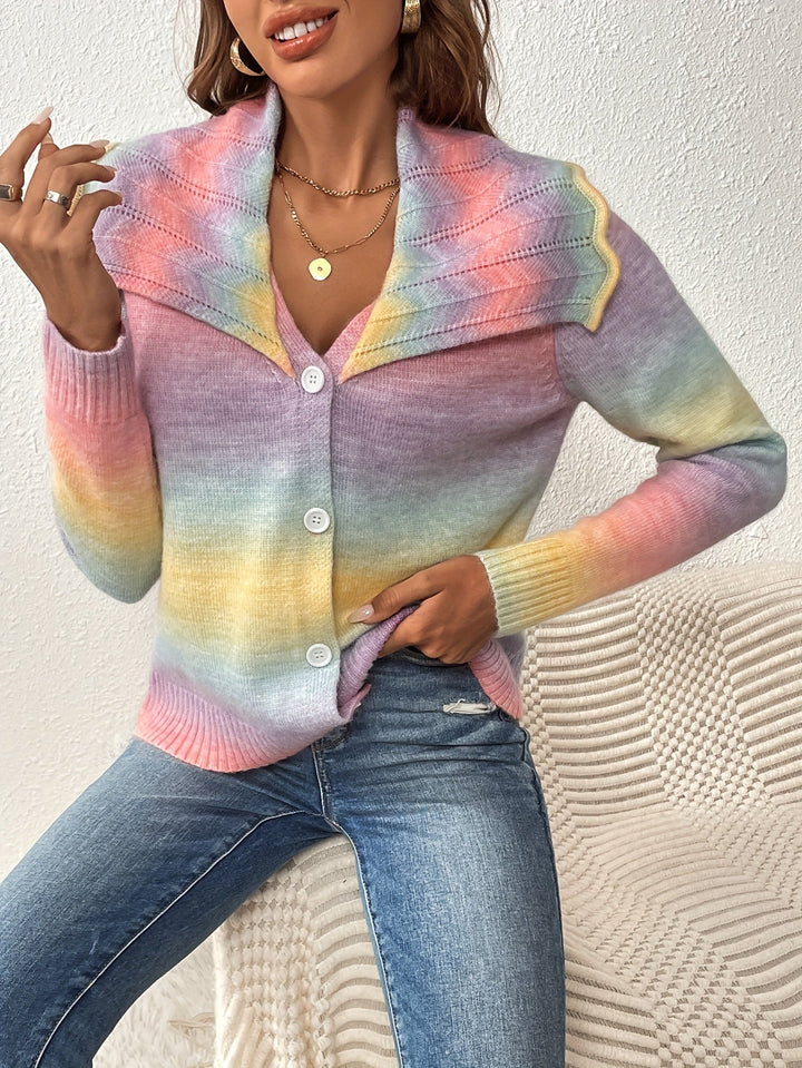 VOGUE™ - Cozy Vibes Rainbow Cardigan