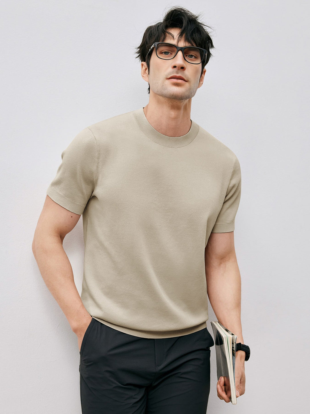 VOGUE™ - Short Sleeve Knitted T-Shirt