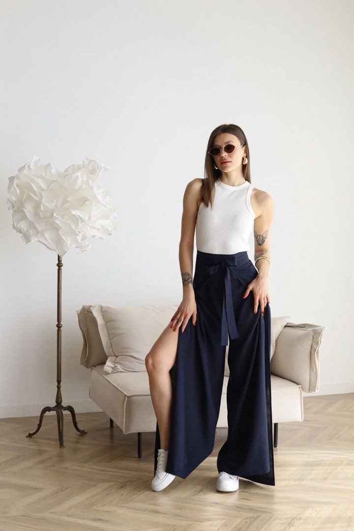 POZIE™ - Rosseta Wide linen trousers