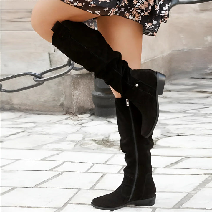 Anna - Sandy Knee Boots