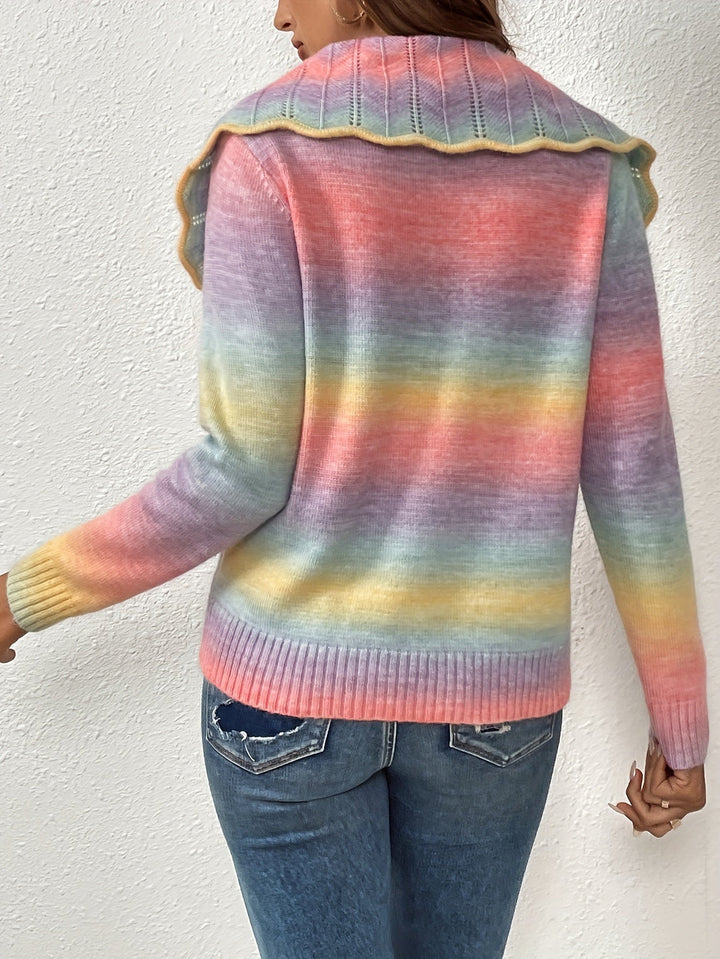 VOGUE™ - Cozy Vibes Rainbow Cardigan