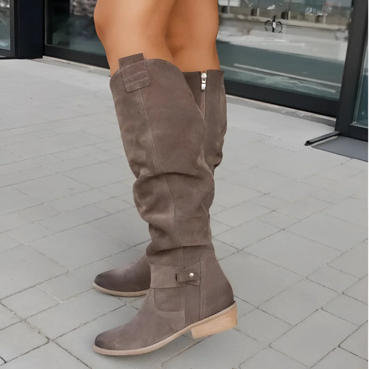 Anna - Sandy Knee Boots