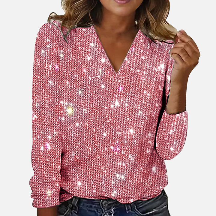 Ruby | V-Neck Diamond Blouse