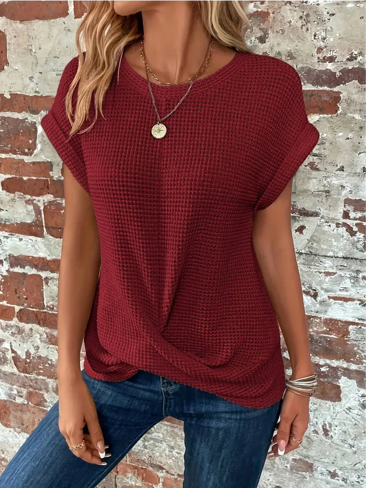 VOGUE™ - Casual Knitted Top With O-Neck