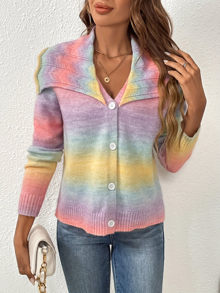 VOGUE™ - Cozy Vibes Rainbow Cardigan