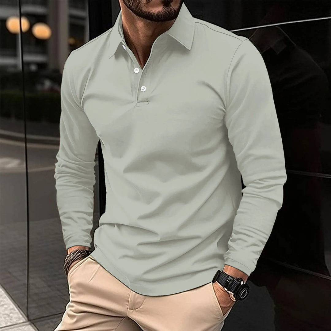 Adrien | Casual Long-Sleeved Polo Shirt