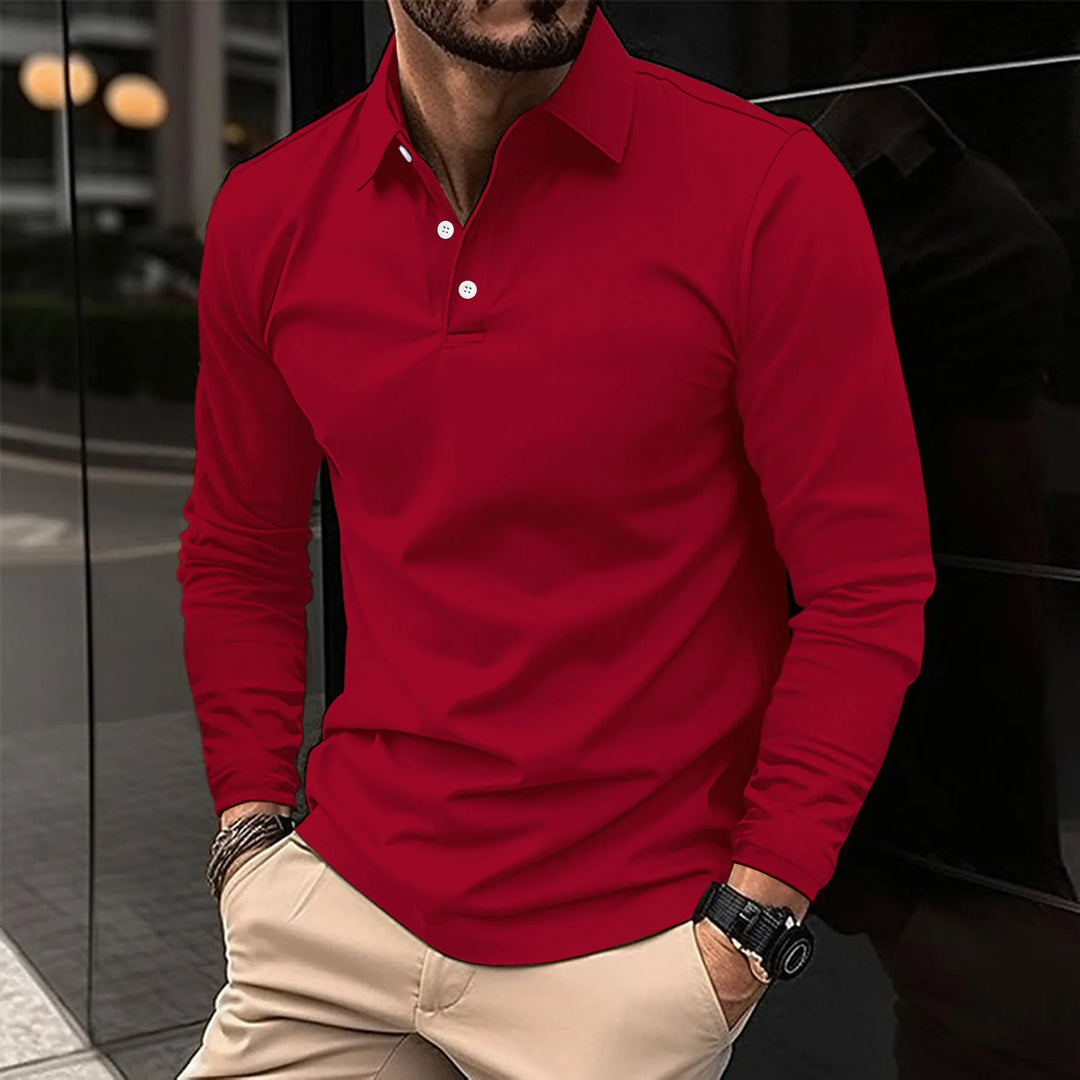 Adrien | Casual Long-Sleeved Polo Shirt