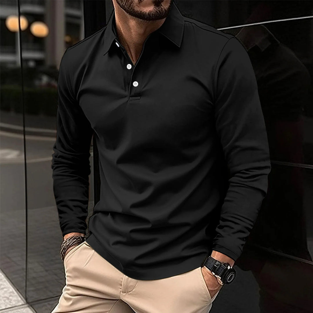 Adrien | Casual Long-Sleeved Polo Shirt