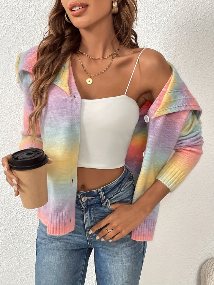 VOGUE™ - Cozy Vibes Rainbow Cardigan