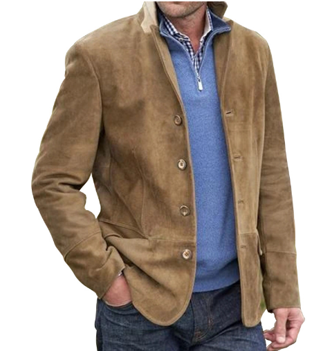 Ramon - Men's Stylish Lapel Knit Pocket Jacket